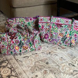 Vera Bradley Large & Small duffle with Large tote